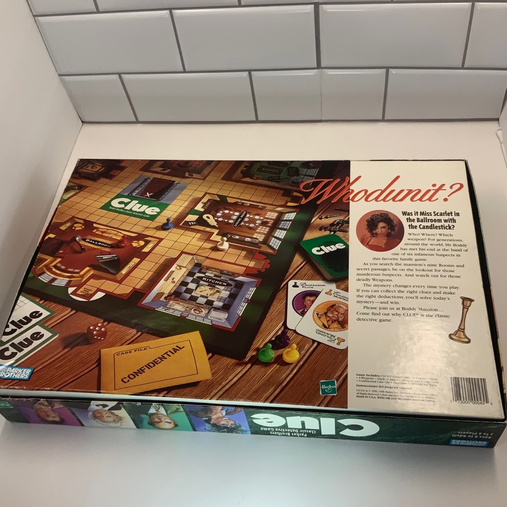 Vintage Parker Brothers Clue Classic Detective Game 00045 Complete - Picture 2 of 9